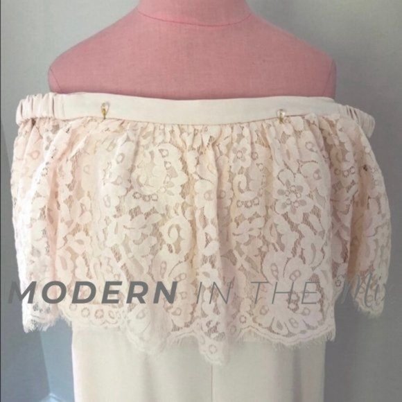 BHLDN Theia Mila Jumpsuit in Ballet Slipper Pink Size 8 EUC - Picture 4 of 7